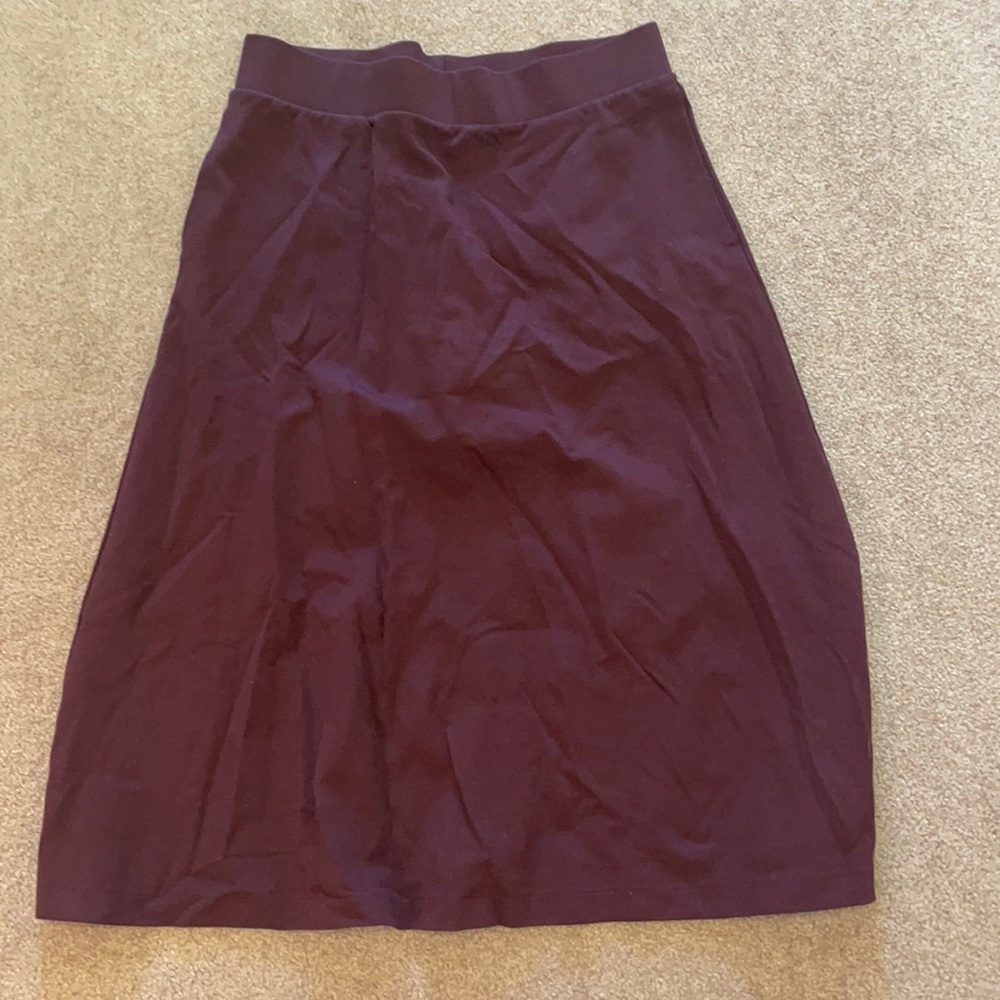 LANDS’ END PURPLE MIDI SKIRT